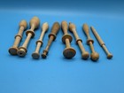 8 Vintage   Antique European Hand-turned Wooden Lace Tatting Bobbins