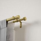 120 In  -180 In  Cappa Double Curtain Rod In Brass