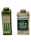 Lot 2 Vintage Mennen Talc Metal Tins Men After Bath Talcum Powder   Shave Stripe