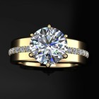 5 00 Ct Certified Round Natural Diamond Ring Solitaire Vvs1 Yellow Gold Finish