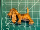  Hand Carved Wooden Hound Dog Figurine Folk Art Basset Dachshund Style