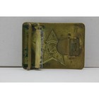 Vintage Soviet Russian Military Brass Belt Buckle Hammer Sickle Star Cccp Ussr
