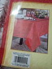 Darice Red Damask Christmas Pointsettia Tablecloth 59  X 104  Rectangle New 2009