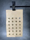 Full  Unused Card Of 24 Antique  Round  7mm  Brass Buttons