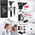 Premium Fiberoptic Otoscope Set Ent Examination Diagnostic Use -black 