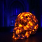Natural Yooperlite Crystal Skull Carved Gemstone Healing Garden Home Decor Gift