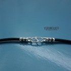 Sterling Silver 2mm Round Genuine Leather Cord Necklace W  S Hook Clasp  12-40  