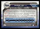 2019 Bowman  98 Brandon Lowe Rookie Card Tampa Bay Rays