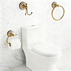 Bathroom Set  3 Pieces Antique Brass Bathroom Hardware Set  Vintage Towel Rin   