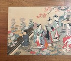 Vintage 1920   s Japanese Woodblock Print Nishikawa Sukenobo Repro 13x8    Unframed
