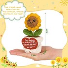 Handmade Positive Crochet Sunflower Plush    true Friends Are Like Bright 