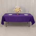 Purple 60x102  Rectangle Lamour Satin Tablecloth Wedding Party Home Banquet