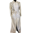 Vintage 1970   s 2 Piece Roncelli Style Dome Studded Denim Mod Jacket   Pants 