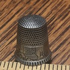 Thimble Sterling Silver Waite Thresher Size 5 Lighthouse Landscape Church Scene 