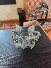  Elegant Expressions Dual Dragon Candle Incense Holder 5 5in  Resin Tart Holder