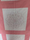 Antique Quilt Top W  Large Hand Embroidered Flower In Each Block  85x 64 Lovely