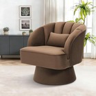 Swivel Accent Chair Modern 360 Degree Swivel Velvet  Corduroy Barrel Soft Chair 