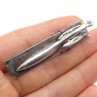 925 Sterling Silver Antique Japan Slide Ruler Tie Clip