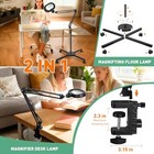 Black 3-axis Magnifying Floor Lamp   two 12-x Dimming   trial Knob   3x20x