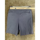 Swing Control Women Golf Shorts Navy Blue Geometric Print Pull On Size 8 M2078sw