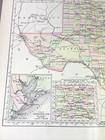 Antique Illustration Color County Map Of Texas Usa Encyclopedia 1901