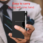 Men s Aluminum Minimalist Rfid Card Holder Wallet Elastic Band Money Clip