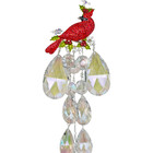 Kirks Folly Cardinal Memories Crystal Shimmer Ornament   - Sterling Silvertone