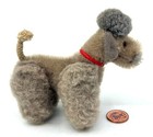 Steiff Snobby Grey Poodle Dog 1960s Wool And Mohair Plush 10cm 4in No Id Vtg