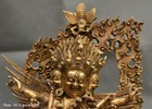Tibet Temple Buddhism Copper Brass Wrathful Heruka Vajrakilaya Buddha Statue