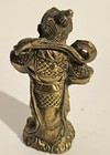 Vintage Chinese Brass Buddha Statue 4 75  Bronze Buddha Statue