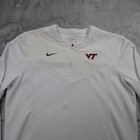 Virginia Tech Hokies Sweatshirt Mens Large White Ncaa Football Nike Dri Fit