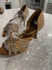 Shall We Dance Women s Brown Rhinestone Custom Salsa Dance Shoes