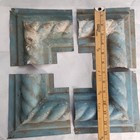 4 - Antique Ceiling Tin Tile Tiles - Corner Twisted Rope Design - Blue - 7x7