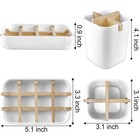 Toothbrush Holders And Soap Holder Set  Bathroom Accessories Countertop White