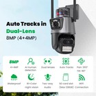 Wifi Ptz Camera Outdoor Dual Lens Camera Video Surveillance Cam Night Vision Lot