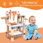 Varbertos Wooden Tool Bench For Kids Toddlers  Pretend Play Workbench Medium