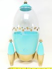 Fao Schwarz Sweet Rocket Candy Dispenser In Teal Retro Styling 14 5 Inches Tall