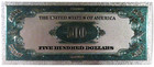 Play Money  500 Five Hundred Dollar Bill Reproduction Old Currency Clearance 