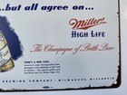 Miller High Life Beer Retro Major League Baseball Sign - Miller Lite -