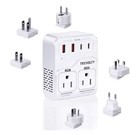 Trevolty Universal 7-in-1 Travel Voltage Converter Adapter