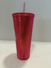 Starbucks 24oz Tumbler Studded Hot Pink Neon Cold Beverage Venti 2019