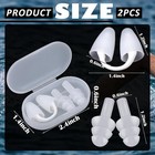 2 Set Nose Clip Ear Plugs For Swimming  Adults Silicone Waterproof Swim Nose Cli