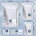 100 Pack Mylar Bags For Food Storage With 100x300cc Oxygen Absorbers -  