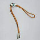 Vintage Old Pawn Navajo Sterling Silver Turquoise Accent Bolo Tie Clip