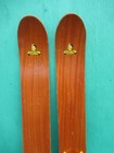 Vintage Set Of Wooden 59  Long Waterskis Water Skis Signed Brydon Boy