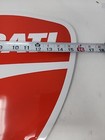 Enamel Sign Ducati 16 5  X 15 5  Logo Collectable Plaque Motorcycle Metal Emblem