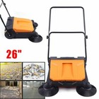 Walk-behind Outdoor Hand Push Floor Sweeper Lawn Sweeper Leaf Grass Collector Us