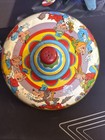 Vintage Ohio Art Co  3 Little Pigs   The Big Bad Wolf Tin Spinning Top Toy Usa