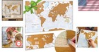 Interactive Scratch Off World   Usa Map Set - Perfect Travel Gift 11 X 17