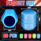 20 Pcs Glow In The Dark Tire Valve Caps Fluorescent Stem Car Universal Air Cap A